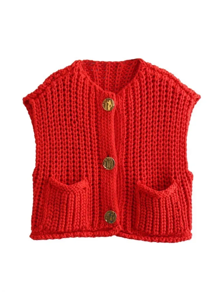 Cozy Knitted Casual Loose Single-breasted Stylish Comfortable Autumnal Fashionable Sweater