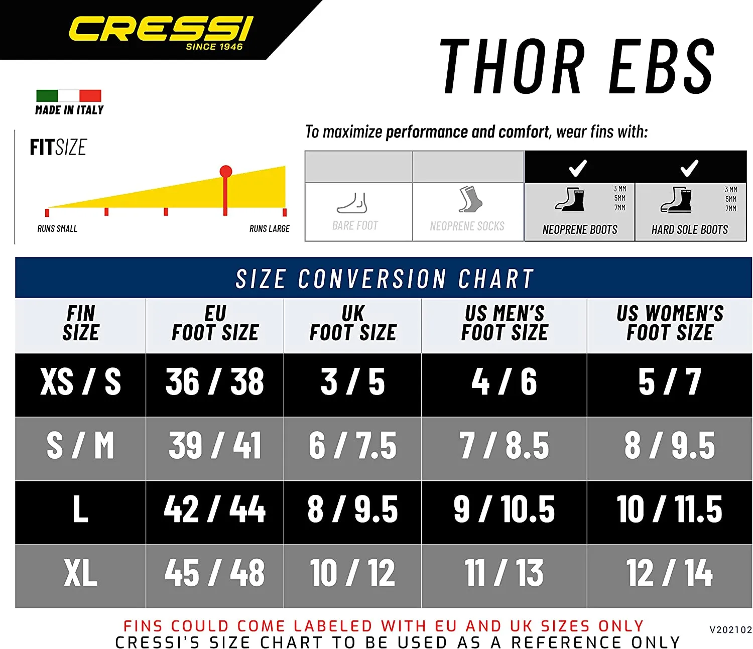 Cressi Thor EBS Fins