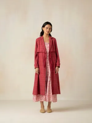 Crimson and Clover Trench Coat