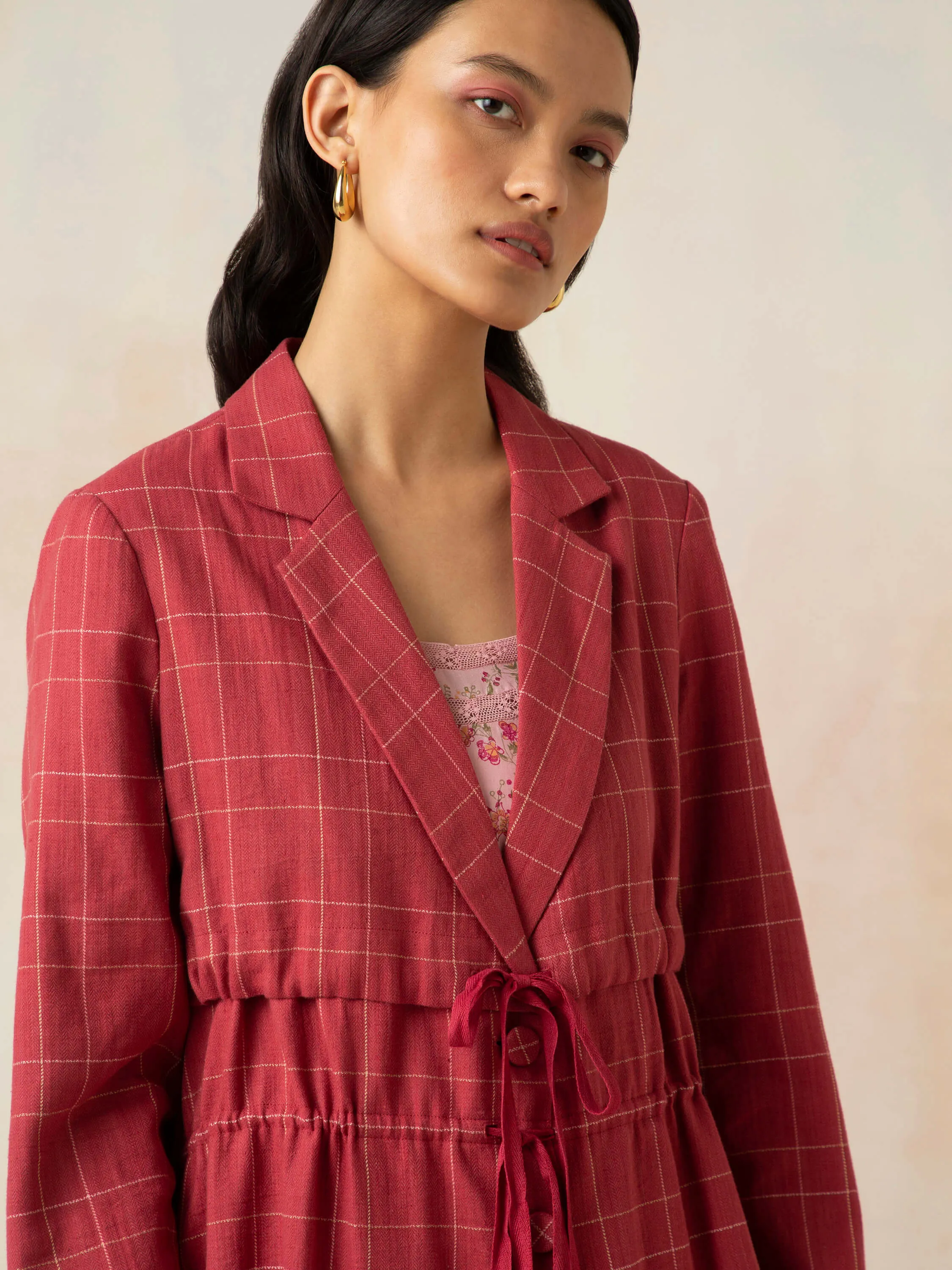 Crimson and Clover Trench Coat