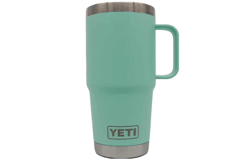 Custom YETI® 20oz Travel Mug with Stronghold™ Lid - Laser Engraved