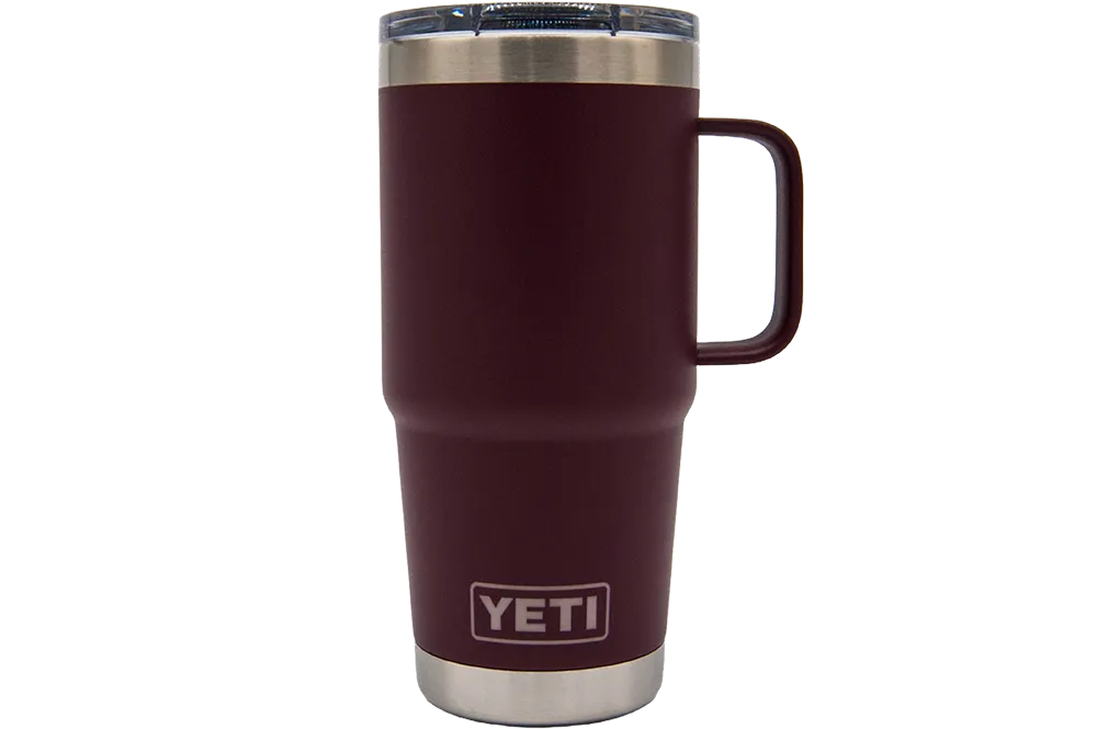 Custom YETI® 20oz Travel Mug with Stronghold™ Lid - Laser Engraved