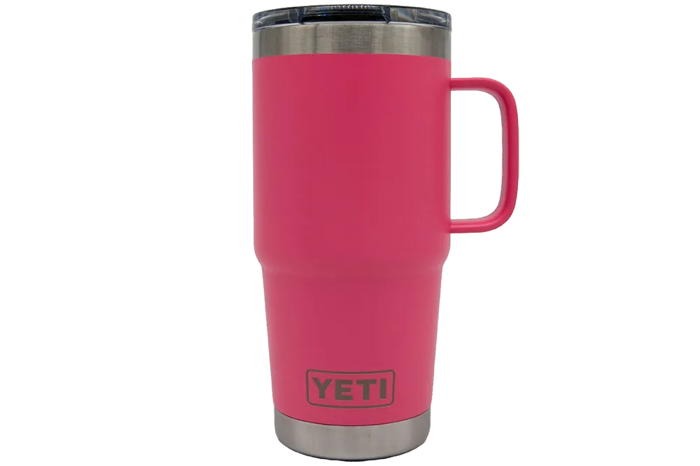 Custom YETI® 20oz Travel Mug with Stronghold™ Lid - Laser Engraved