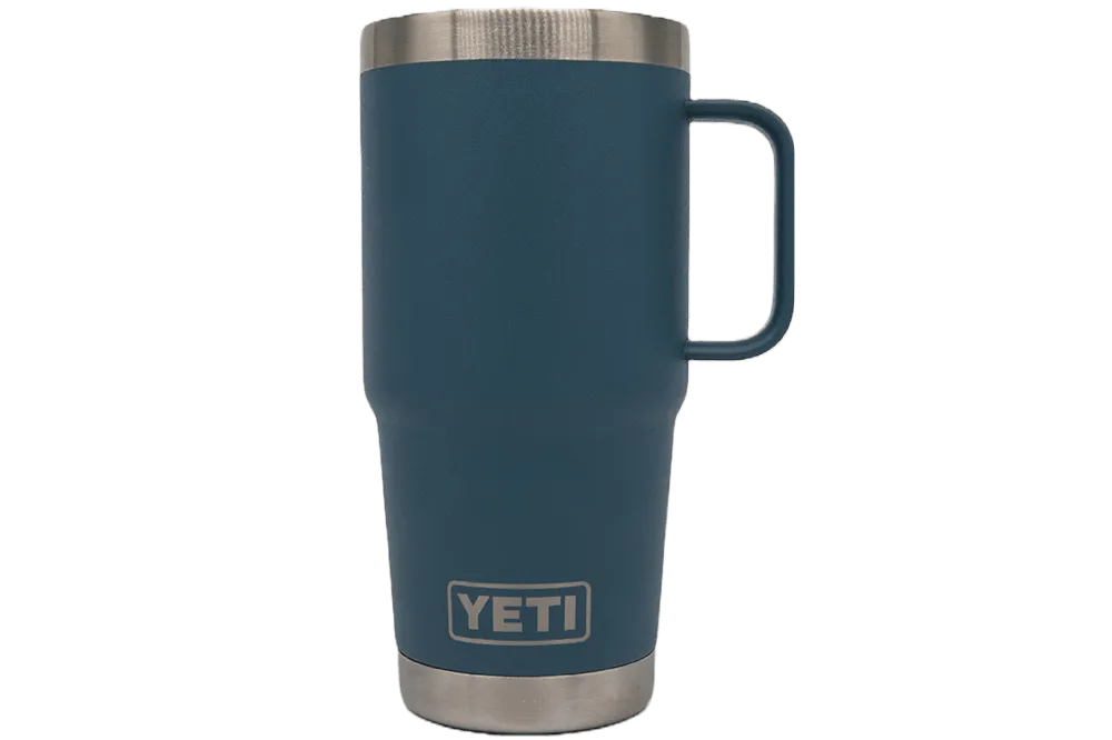 Custom YETI® 20oz Travel Mug with Stronghold™ Lid - Laser Engraved