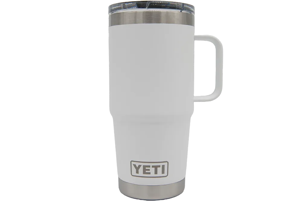 Custom YETI® 20oz Travel Mug with Stronghold™ Lid - Laser Engraved