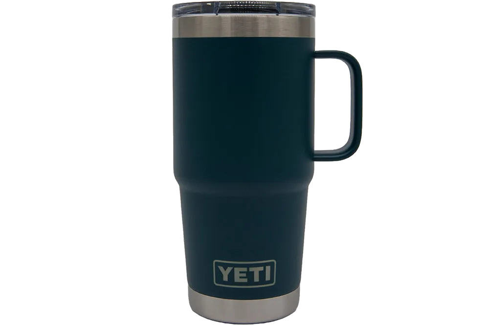 Custom YETI® 20oz Travel Mug with Stronghold™ Lid - Laser Engraved