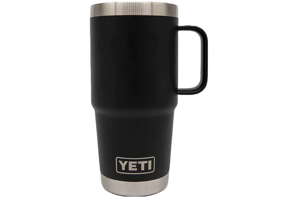 Custom YETI® 20oz Travel Mug with Stronghold™ Lid - Laser Engraved