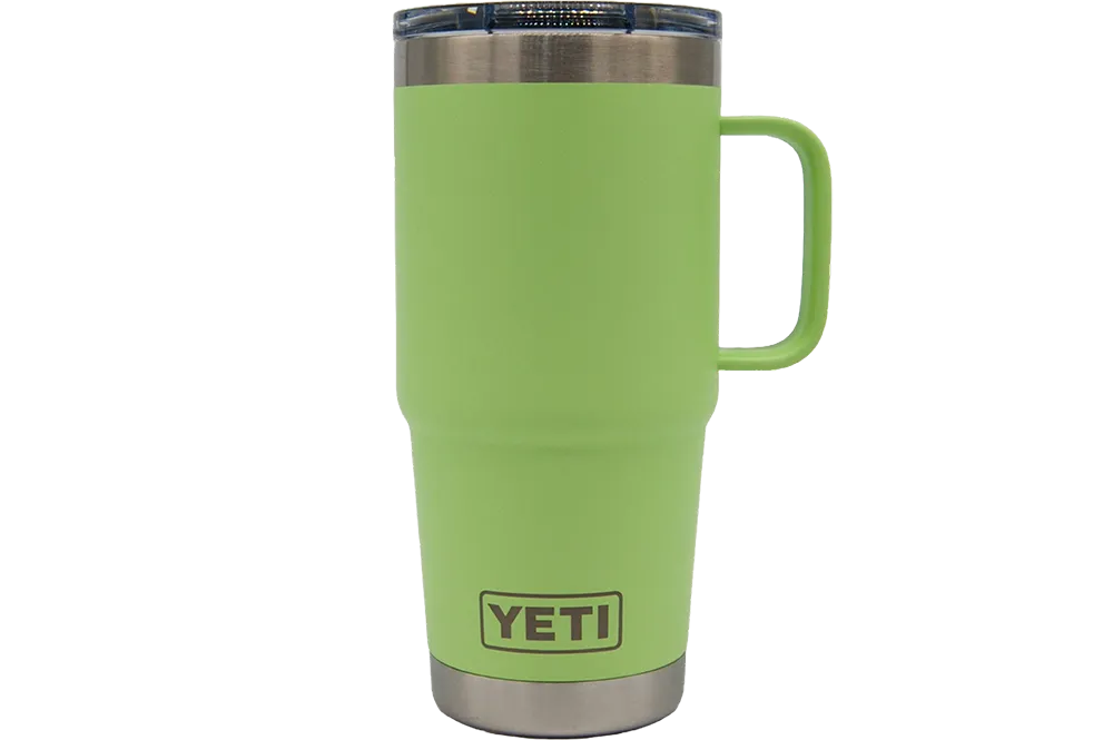 Custom YETI® 20oz Travel Mug with Stronghold™ Lid - Laser Engraved