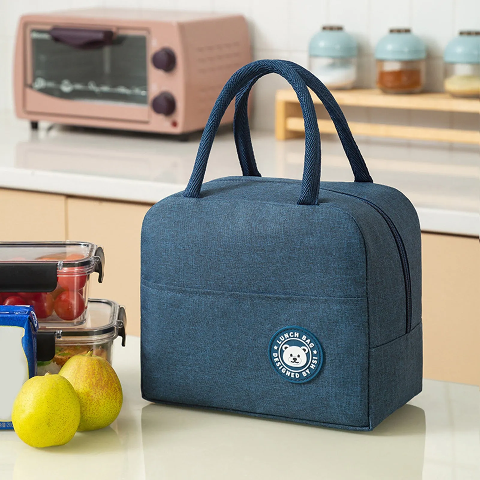 Delicate Texture Water-resistant thermal  Insulated Lunch Bag