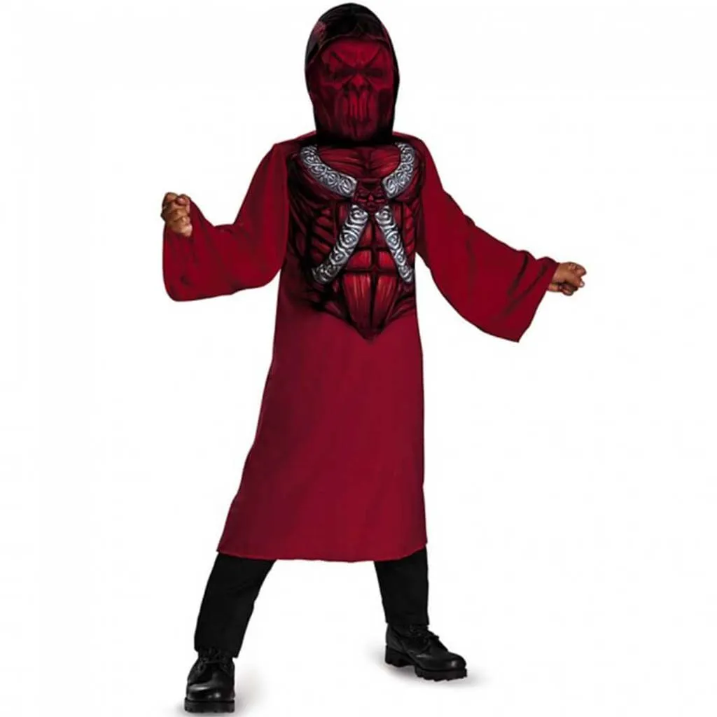 Devil Hooded Print Robe Costume