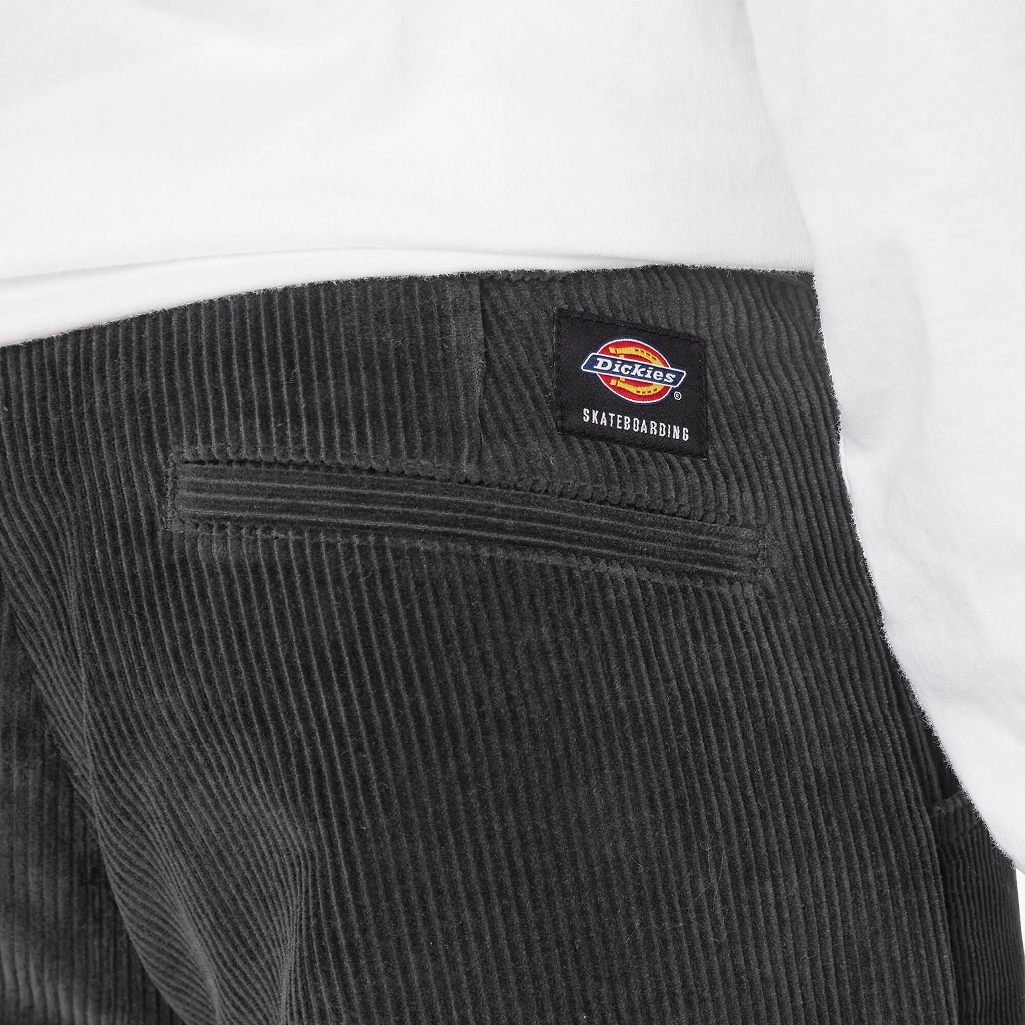 DICKIES VILLANI DOUBLE KNEE CORDUROY WORK PANTS BLACK