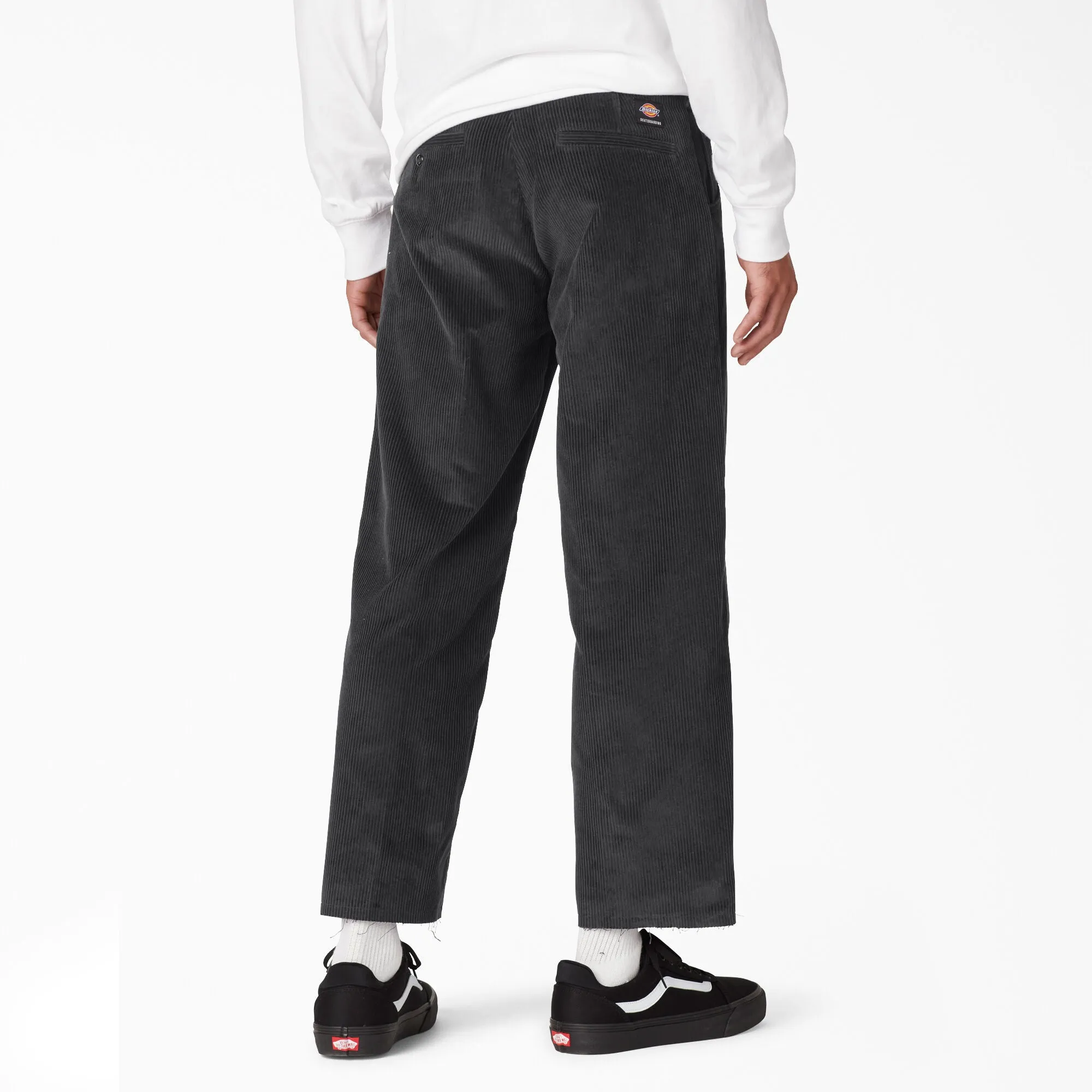 DICKIES VILLANI DOUBLE KNEE CORDUROY WORK PANTS BLACK