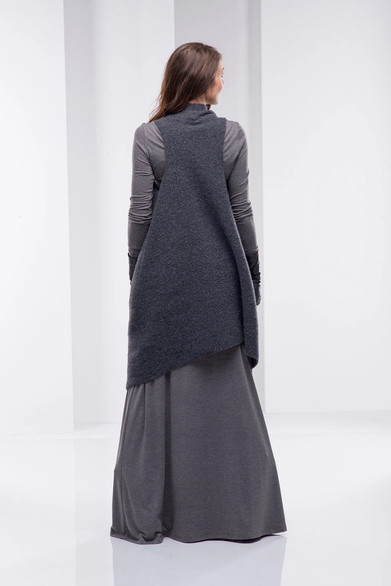 Draped Wool Vest