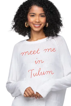 Eco Cotton Crew Sweater | Meet me in Tulum