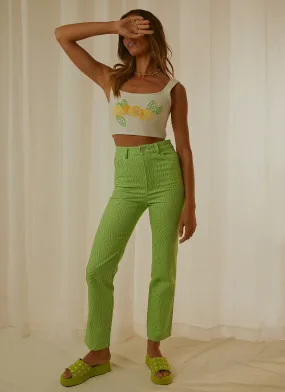 Electric Avenue Pants - Lime Wave