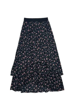 Elle Oh Elle Layered Skirt in Pink Flowers