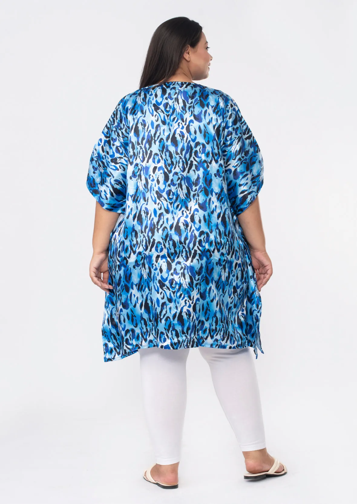 Exclusive Print Short Kaftan With Pocket