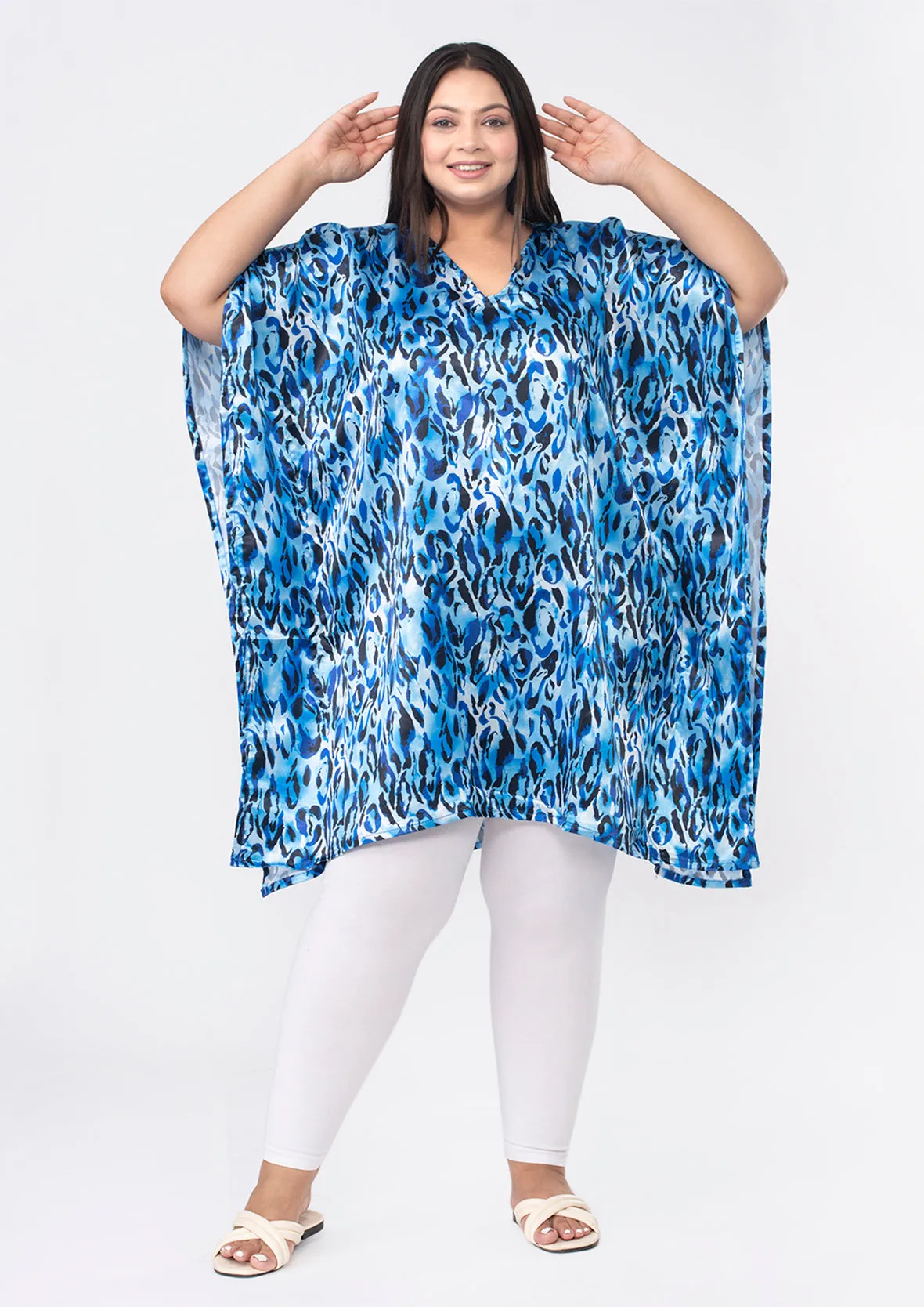 Exclusive Print Short Kaftan With Pocket