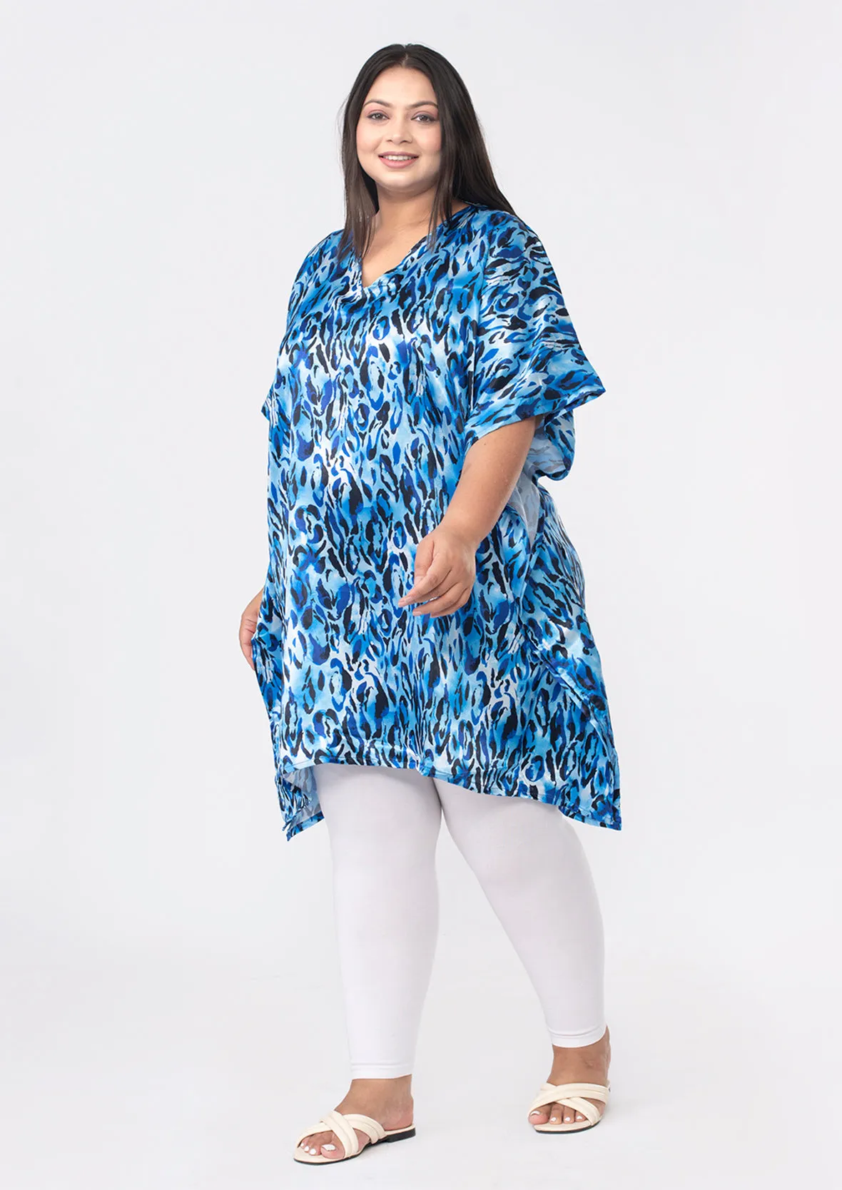 Exclusive Print Short Kaftan With Pocket