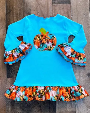 Fall Ruffled Pumpkin Dress