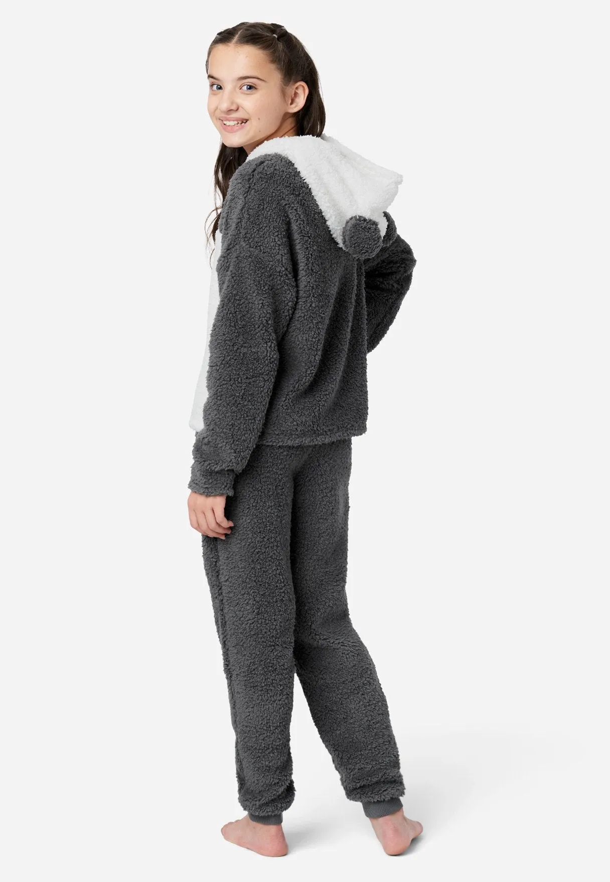 Faux Sherpa Color Block Pajama Set