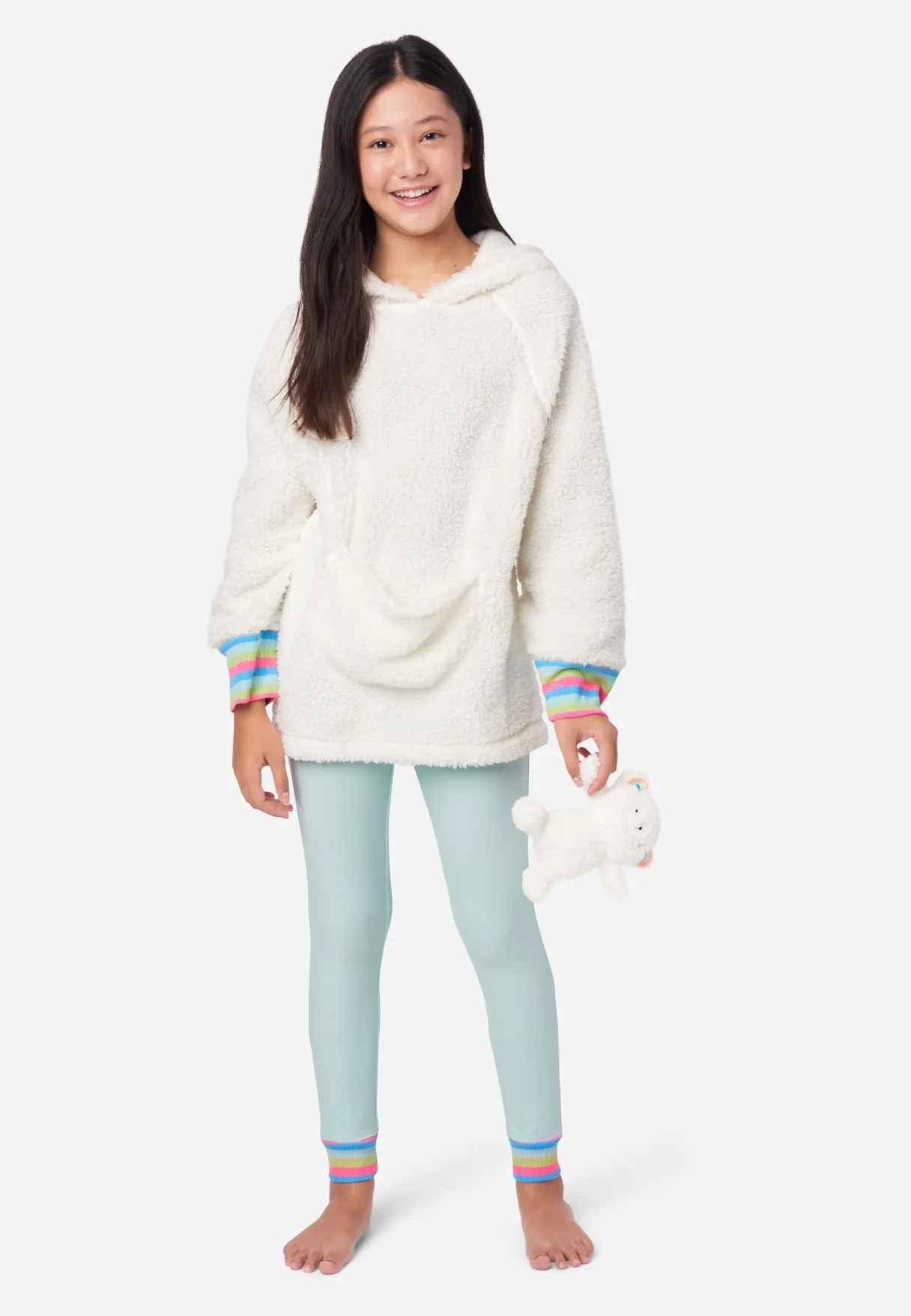 Faux Sherpa Color Block Pajama Set