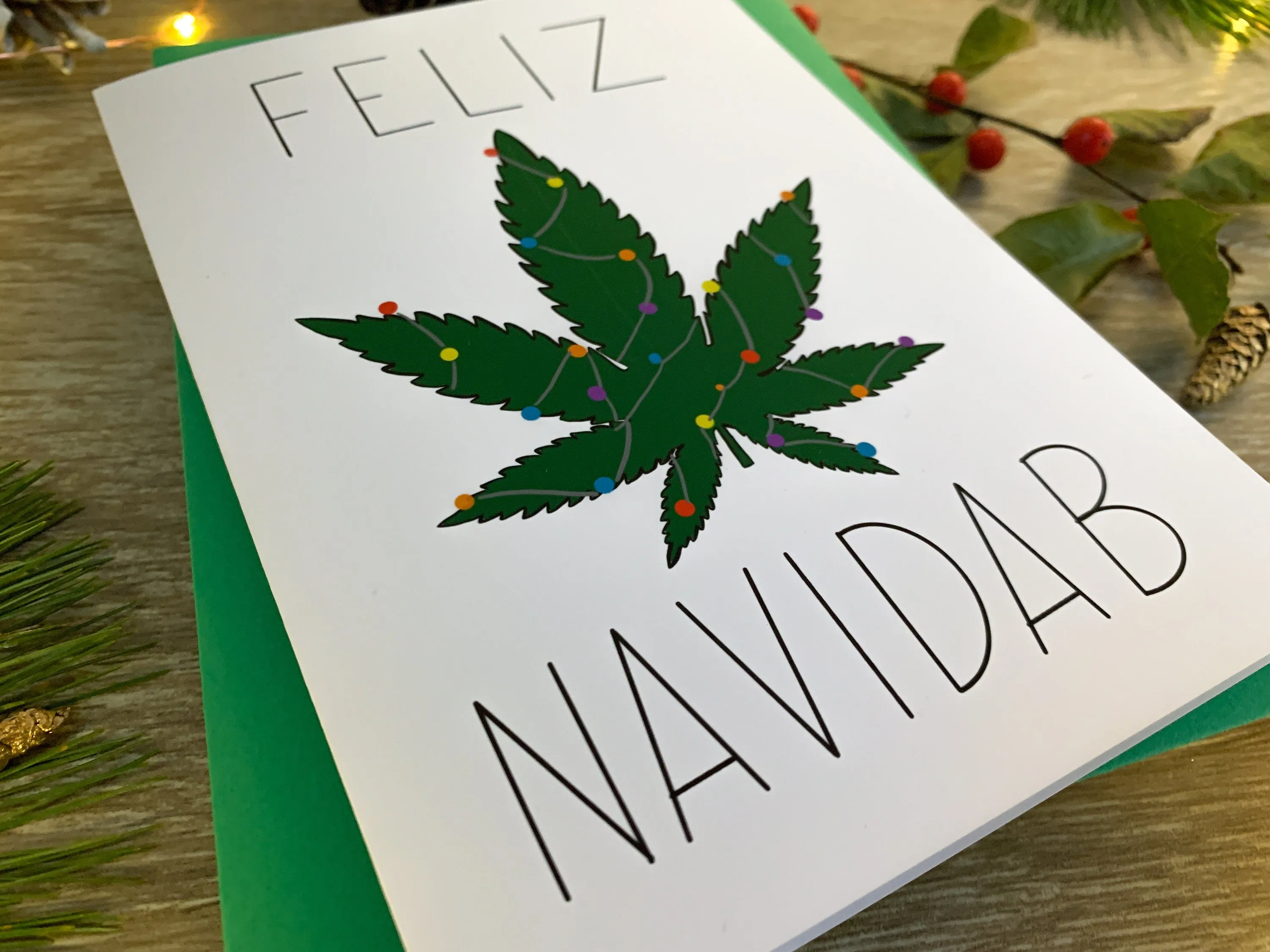 Feliz Navidab Greeting Card