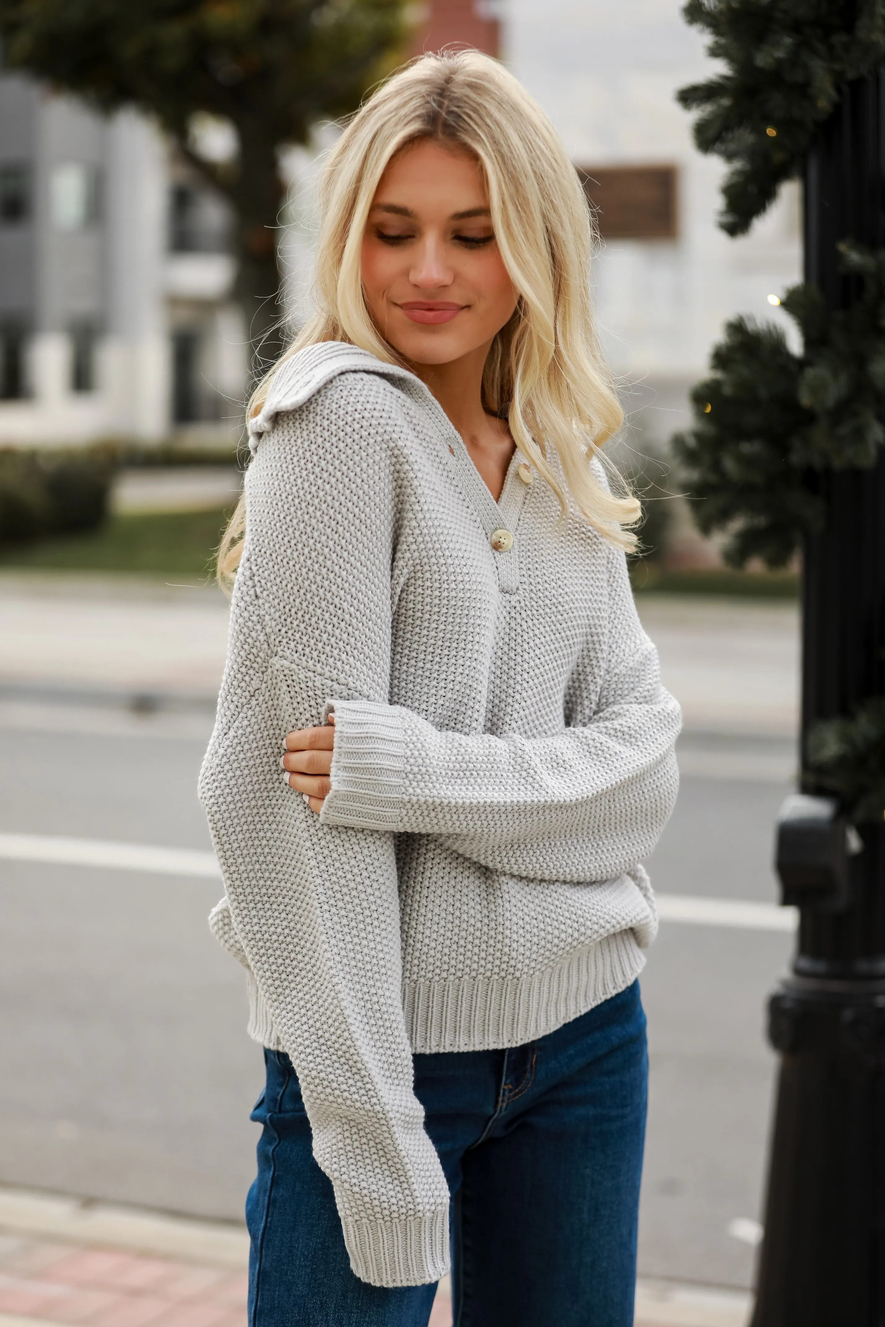 FINAL SALE - Taylor Collared Oversized Sweater