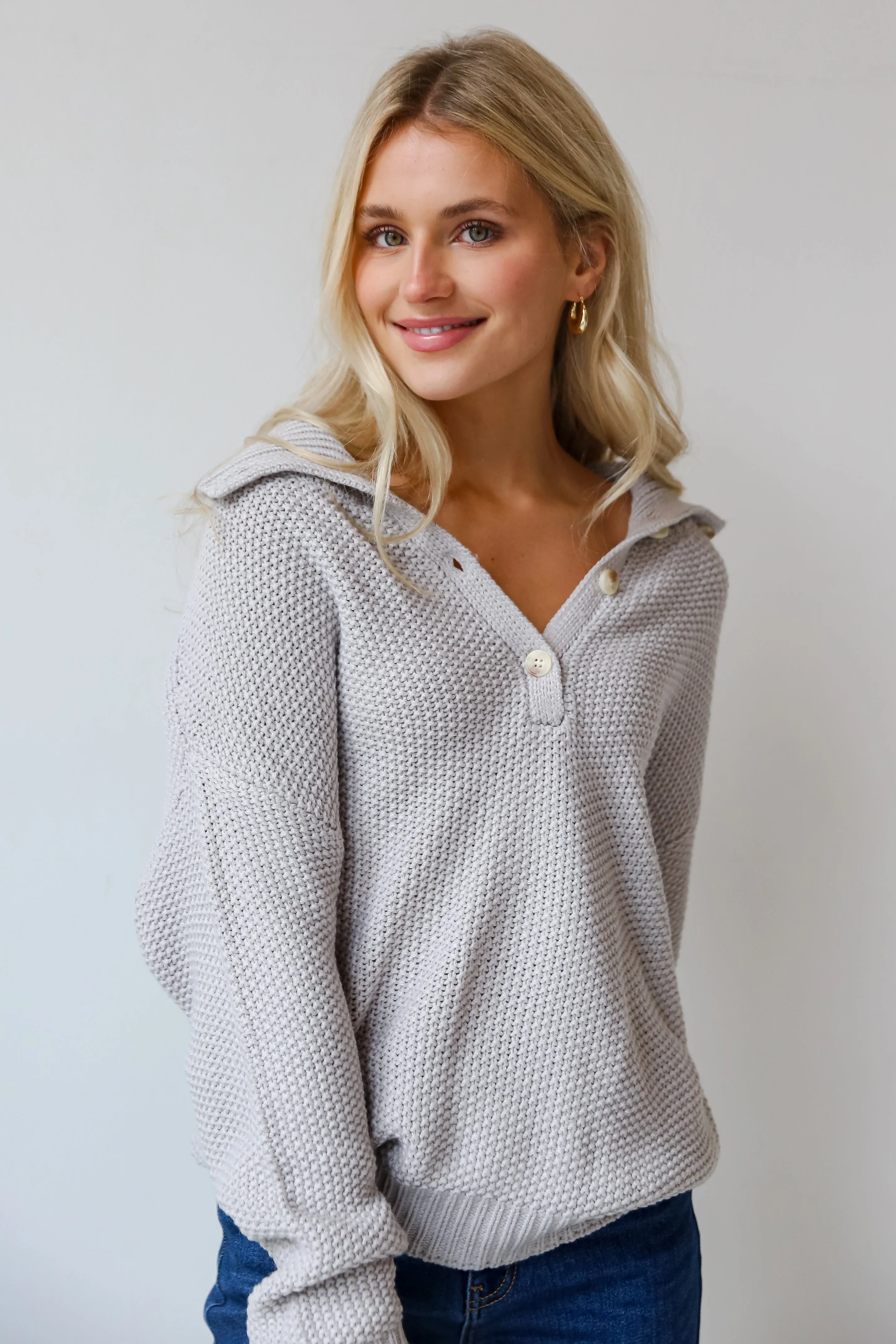 FINAL SALE - Taylor Collared Oversized Sweater