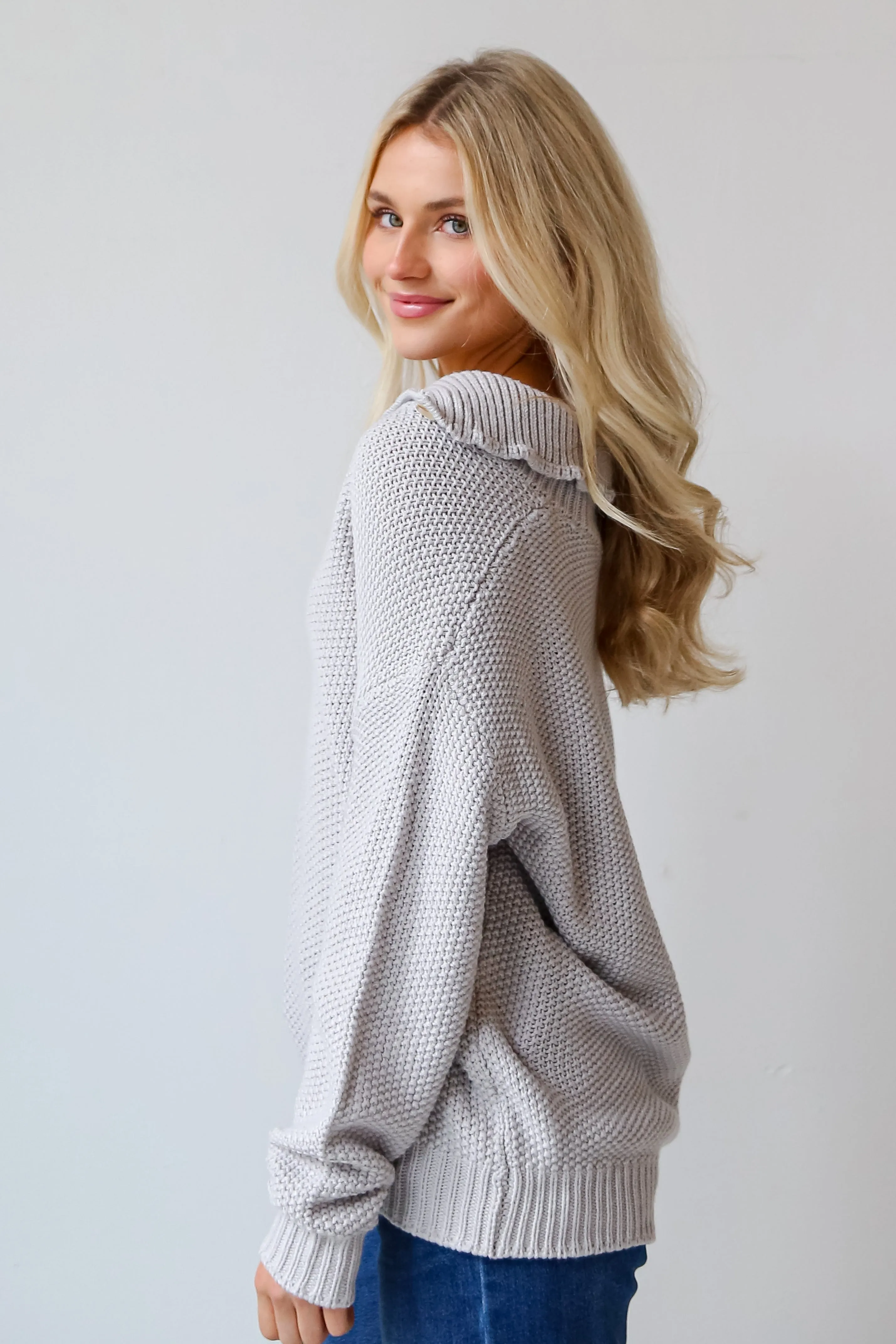 FINAL SALE - Taylor Collared Oversized Sweater