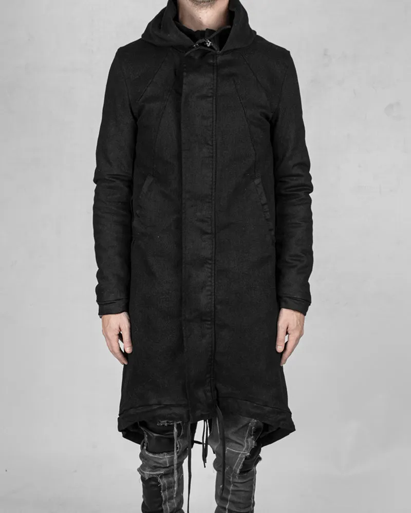 Fishtail parka coat black