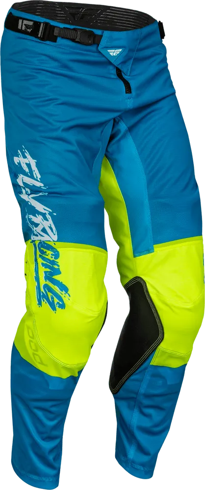 Fly Racing Youth Kinetic Mesh Khaos Pants Blue/White/Hi-Vis