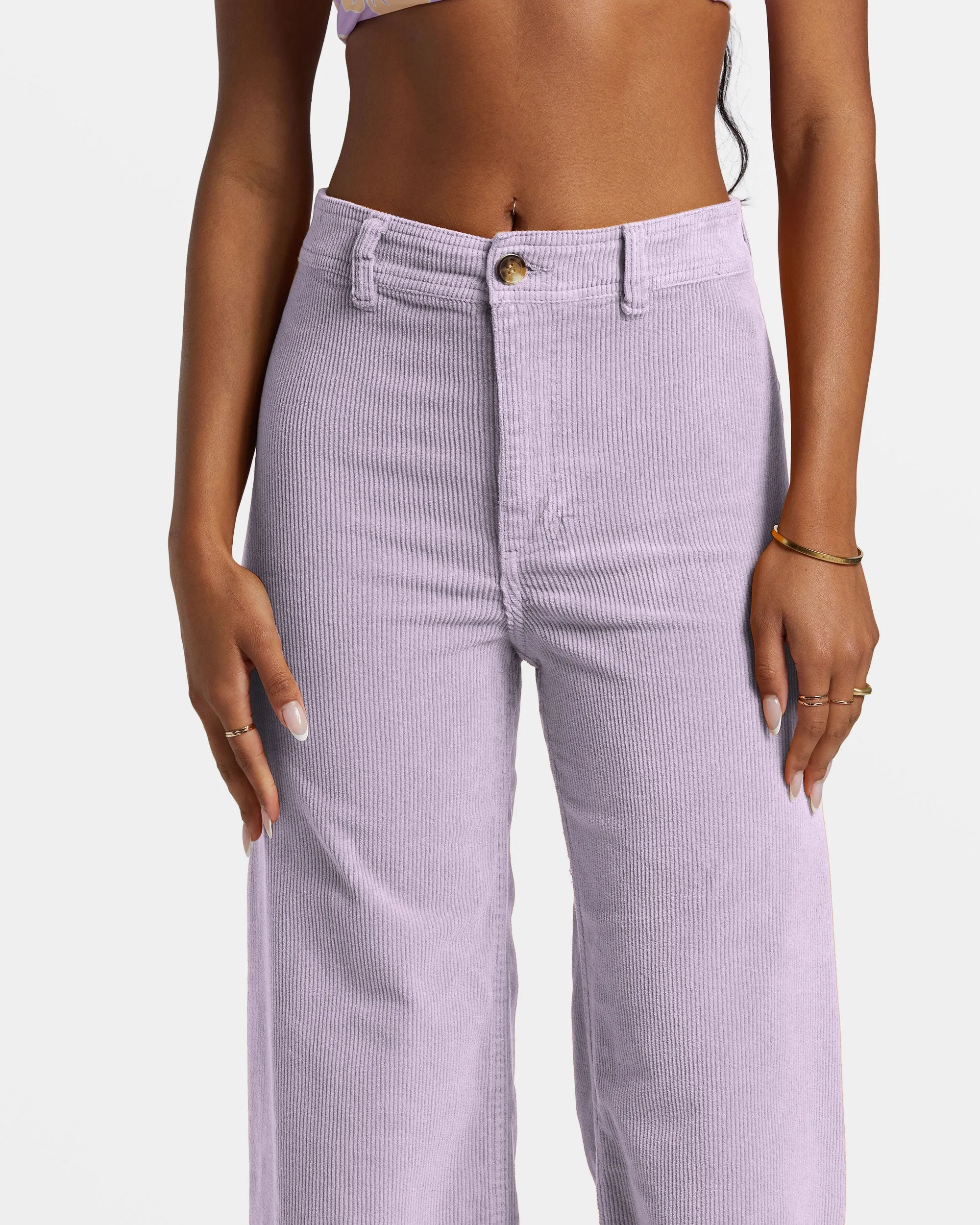 Free Fall Wide-Leg Corduroy Pants - Tulip