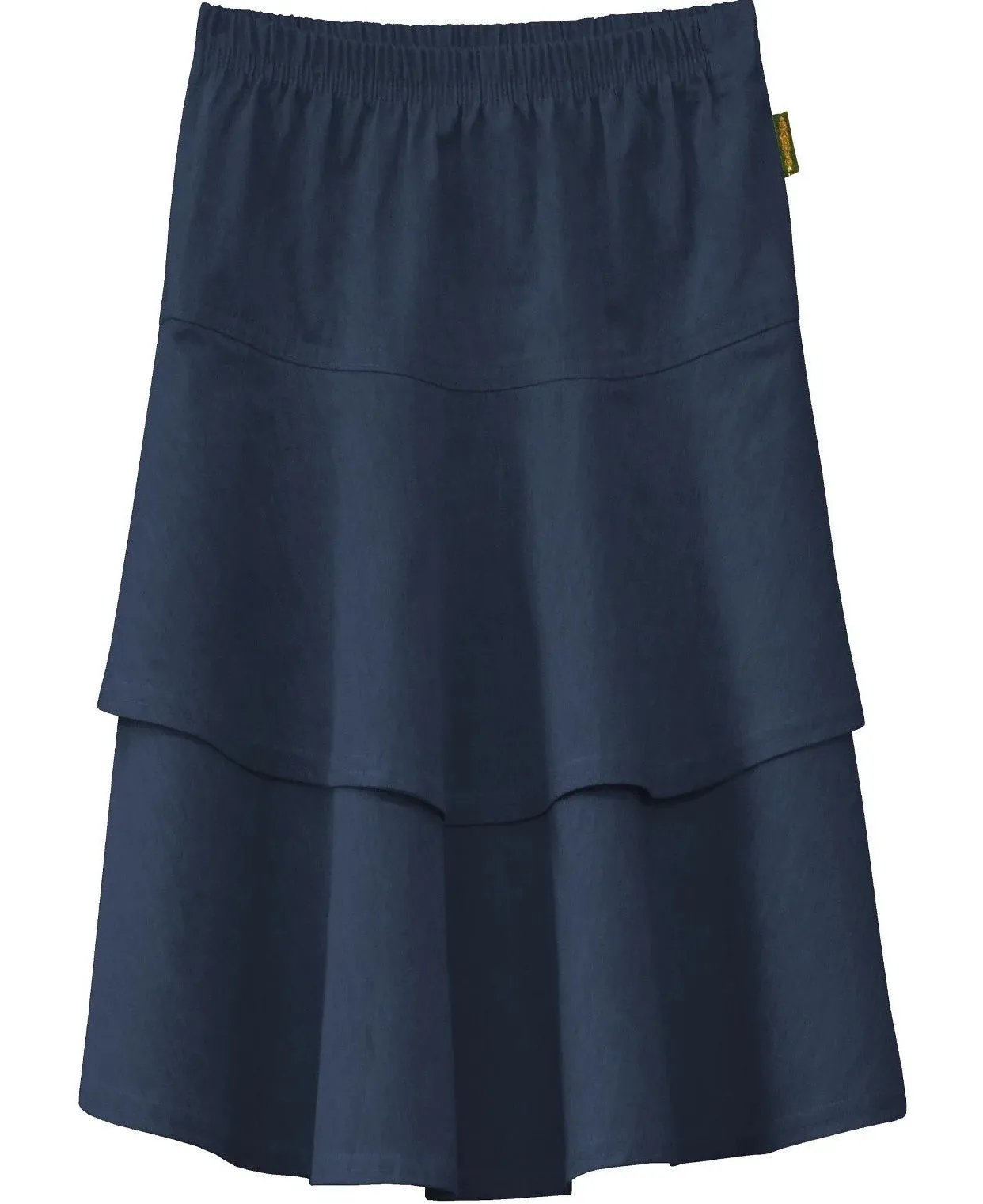 Girl's Lightweight 2 Layered Denim Knee Length Skirt