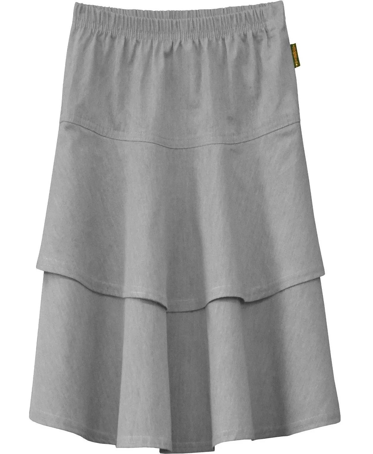 Girl's Lightweight 2 Layered Denim Knee Length Skirt