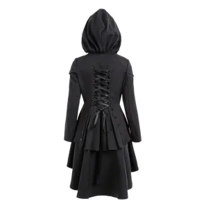 Gothic Vintage Hooded Trench Coat