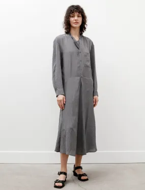 Gusset Collar Shirt Dress Aluminum