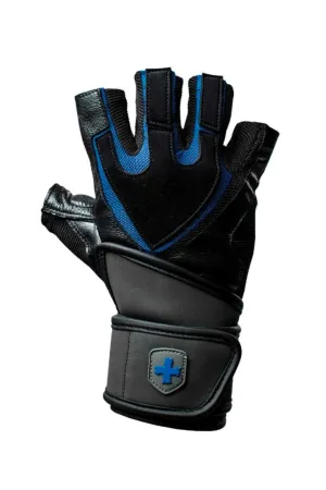 Harbinger Training Grip Wristwrap Gloves Black/Blue