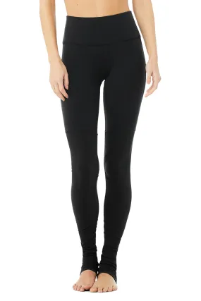 High-Waist Goddess Legging - Black/Black