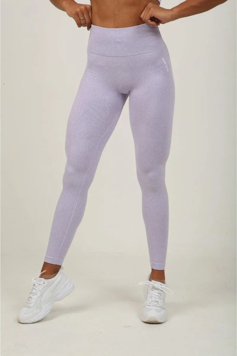 High Waist Leggings - Lilac Marl