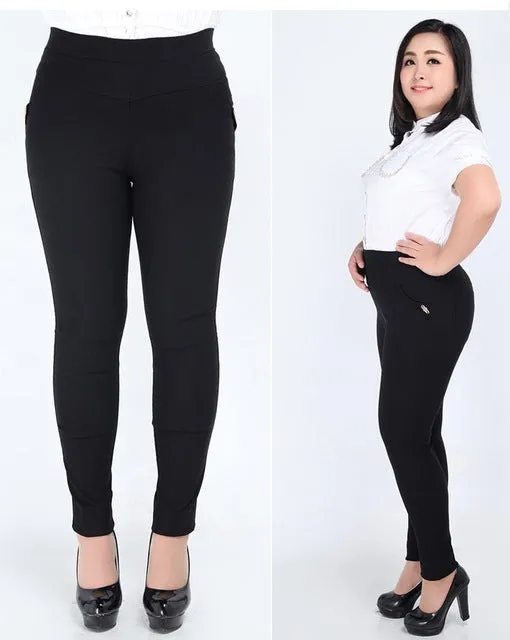 hot New Women Casual Pants capris Plus bigSize 6XL Female Skinny Stretch Spring summer Slim pencil Pants/ Trousers /capris women