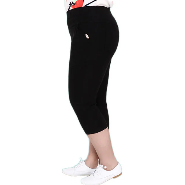 hot New Women Casual Pants capris Plus bigSize 6XL Female Skinny Stretch Spring summer Slim pencil Pants/ Trousers /capris women