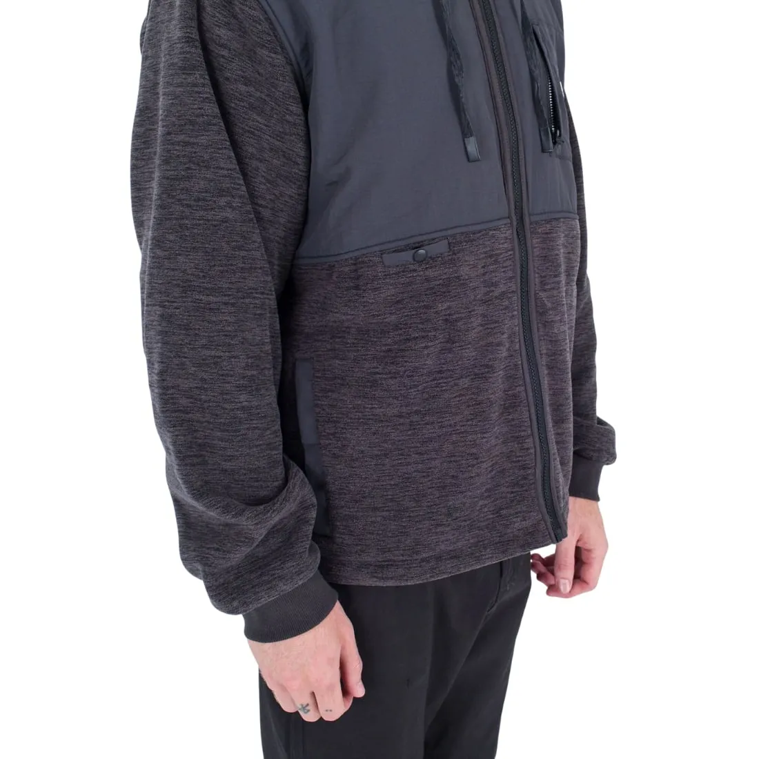 Hurley Huron Burrito Full Zip Fleece - Dark Stone Grey