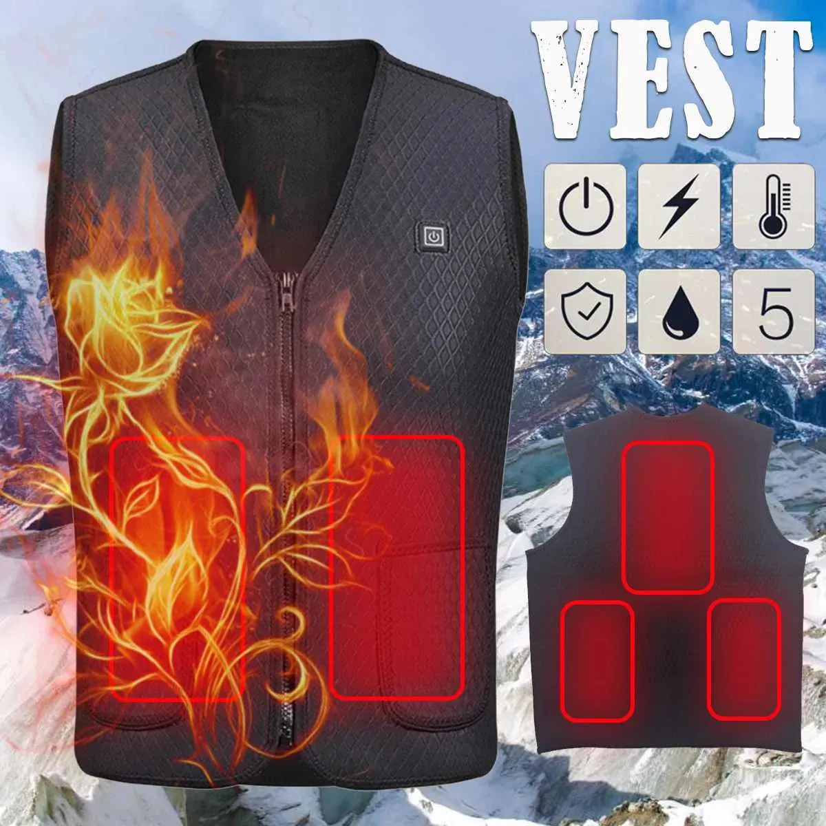 Infrared Heating Vest Winter Jacket