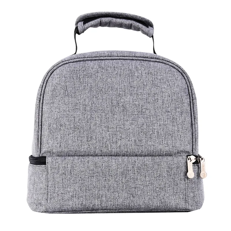 Insulated Bottle/Lunch Bag - Grey