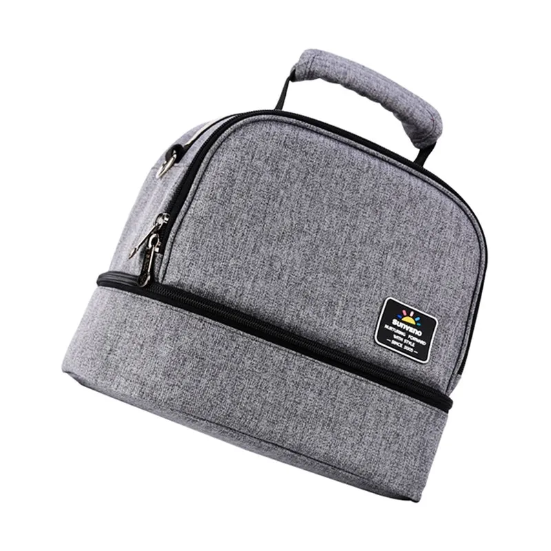 Insulated Bottle/Lunch Bag - Grey