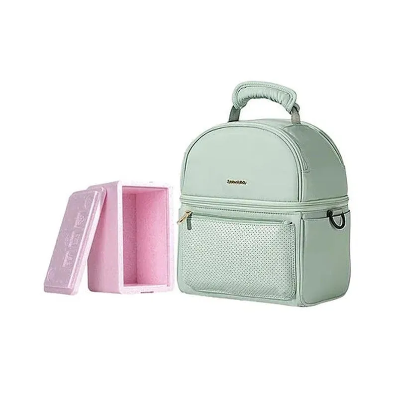 Insulated Lunch Bag with Thermo Box - Green