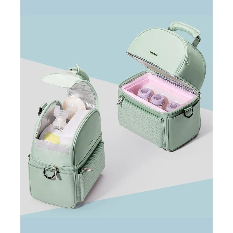 Insulated Lunch Bag with Thermo Box - Green