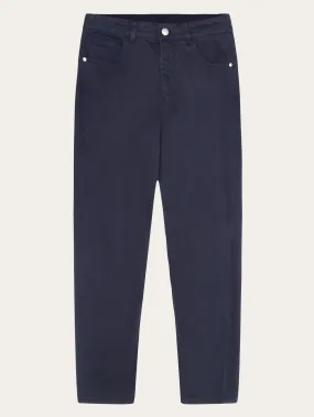 IRIS mom mid-rise garment dyed twill 5-pocket pants - GOTS/Vegan - Night Sky