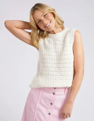 Janey Knit Vest - Pearl - Elm Lifestyle